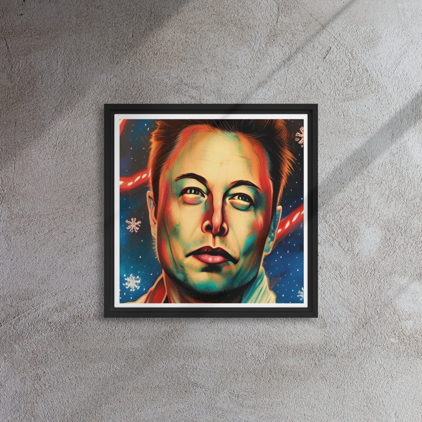 Framed canvas Elon Musk portrait