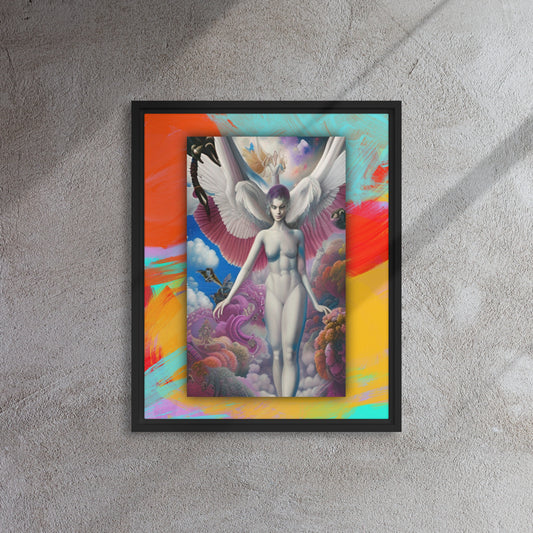 Framed canvas mysterious angel #1