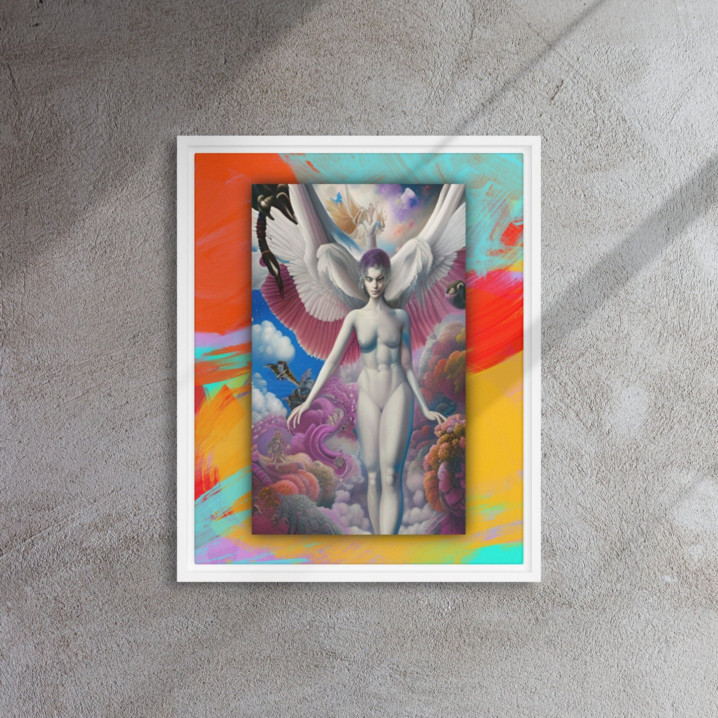 Framed canvas mysterious angel #1