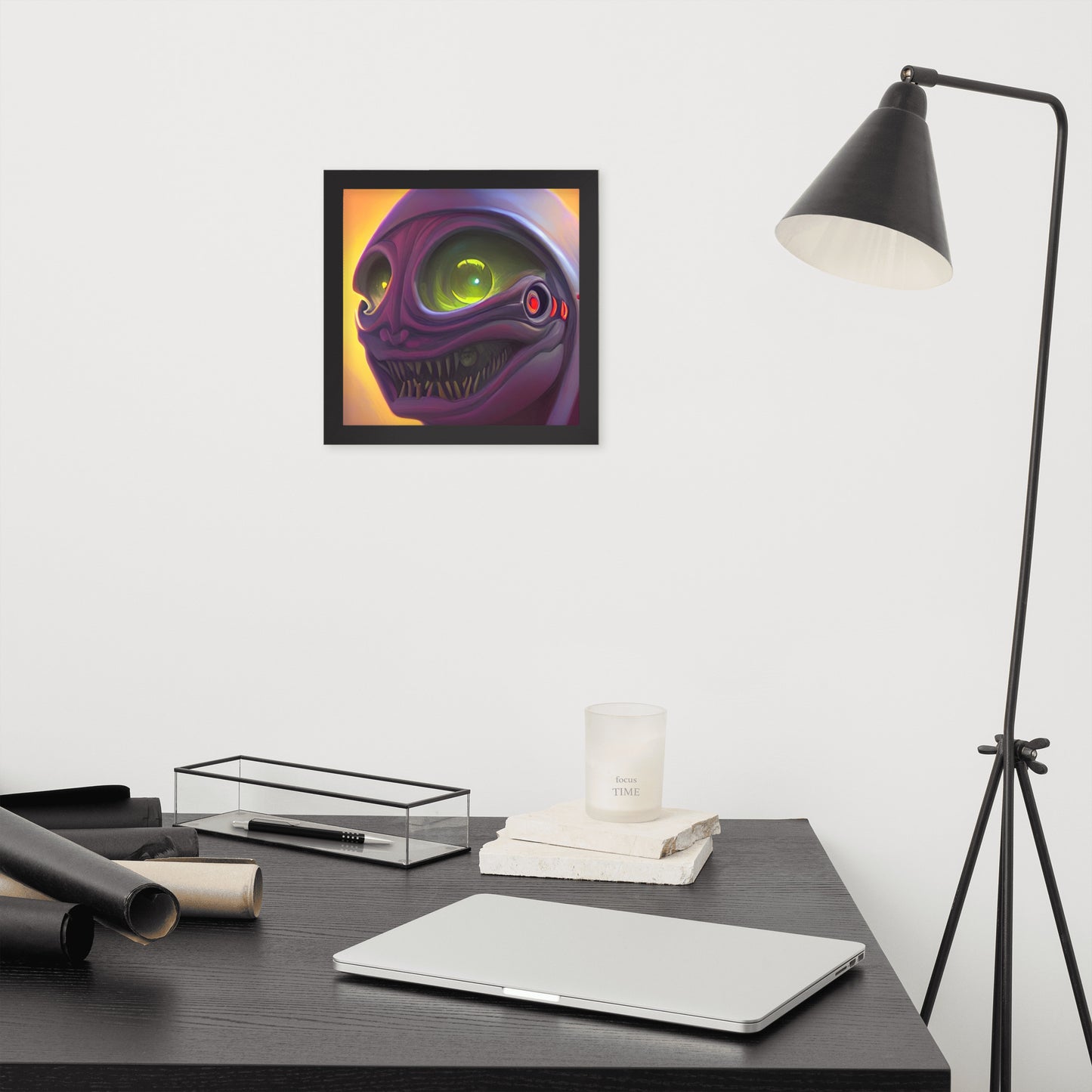 Framed photo paper poster Alien#1