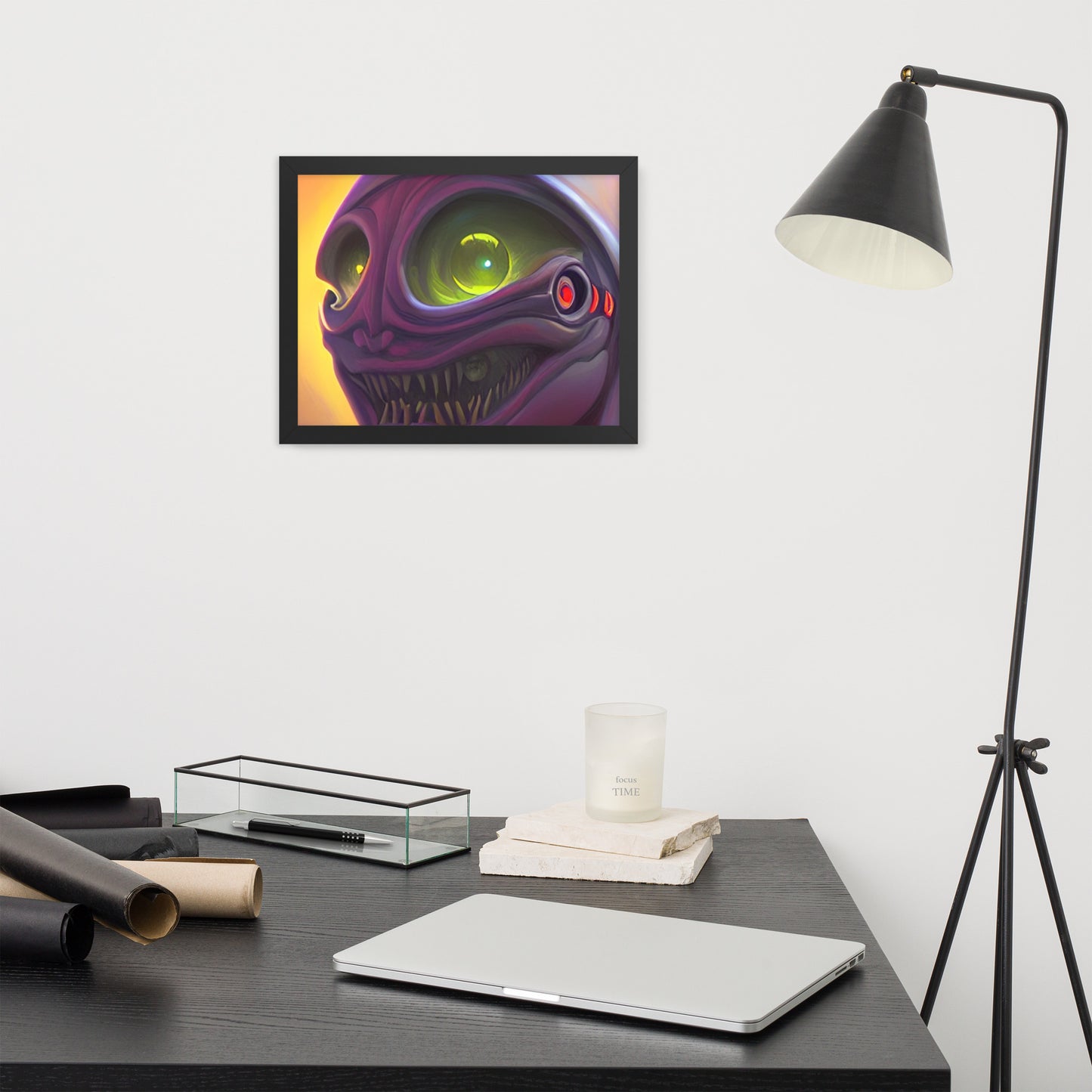 Framed photo paper poster Alien#1