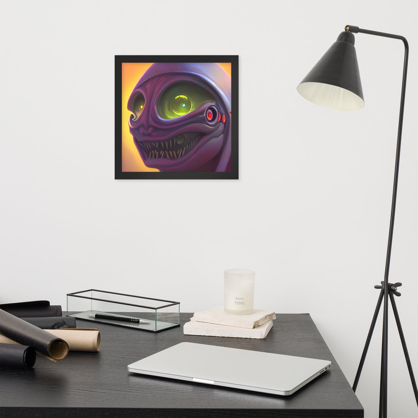 Framed photo paper poster Alien#1