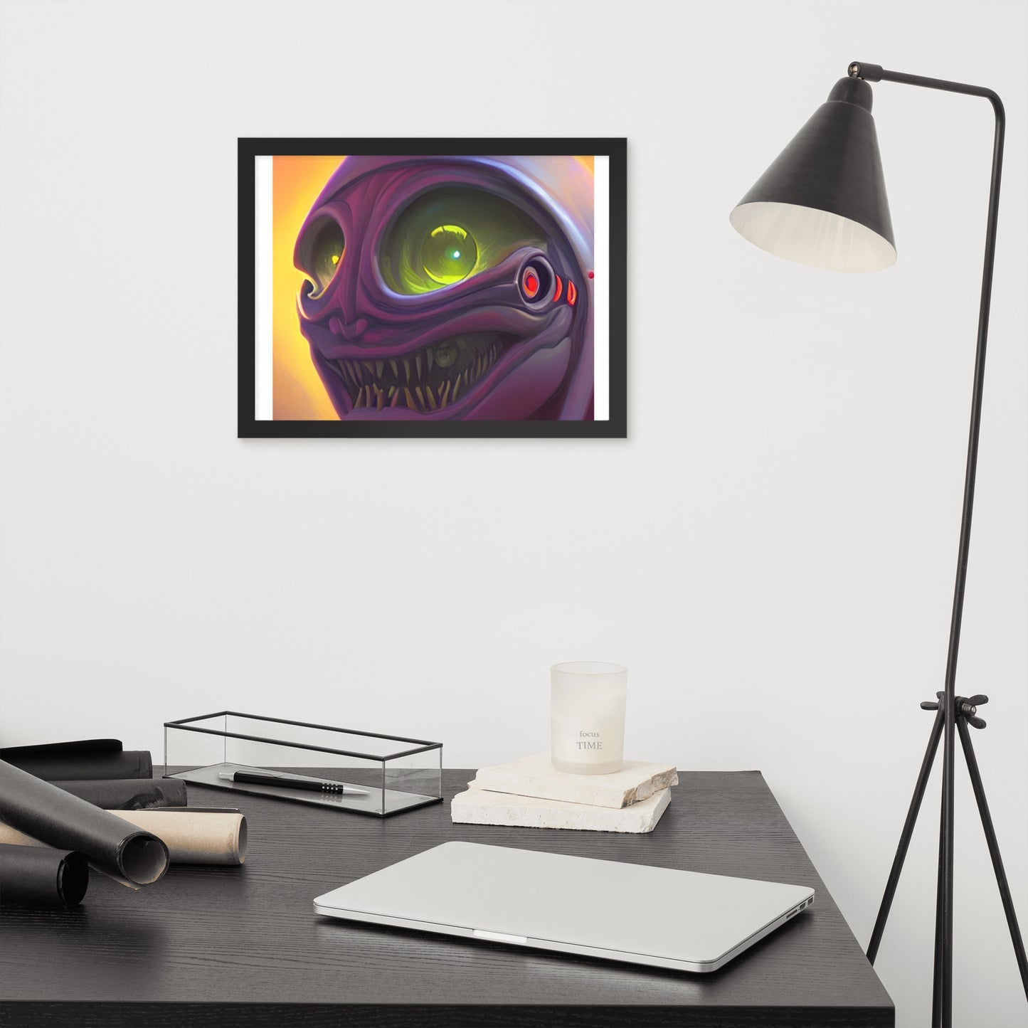 Framed photo paper poster Alien#1