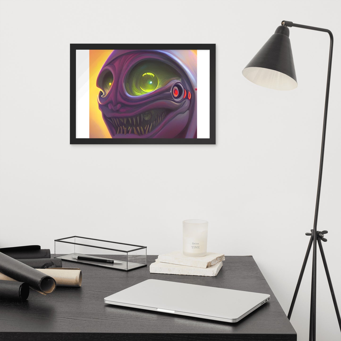 Framed photo paper poster Alien#1