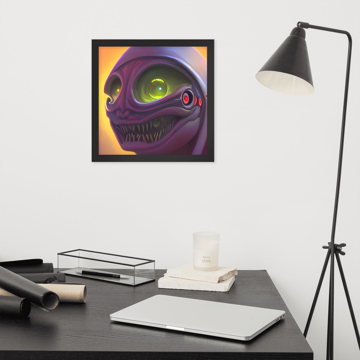 Framed photo paper poster Alien#1