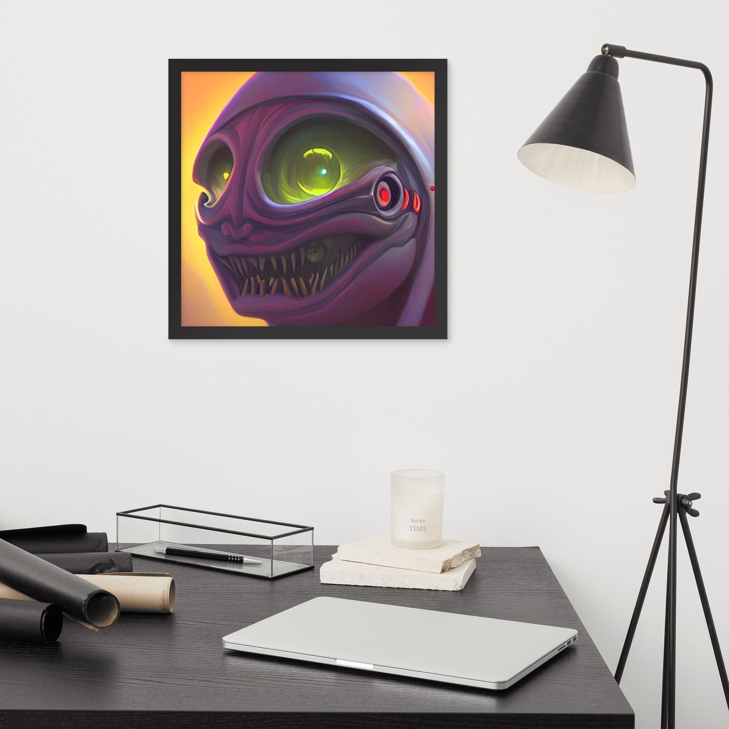 Framed photo paper poster Alien#1
