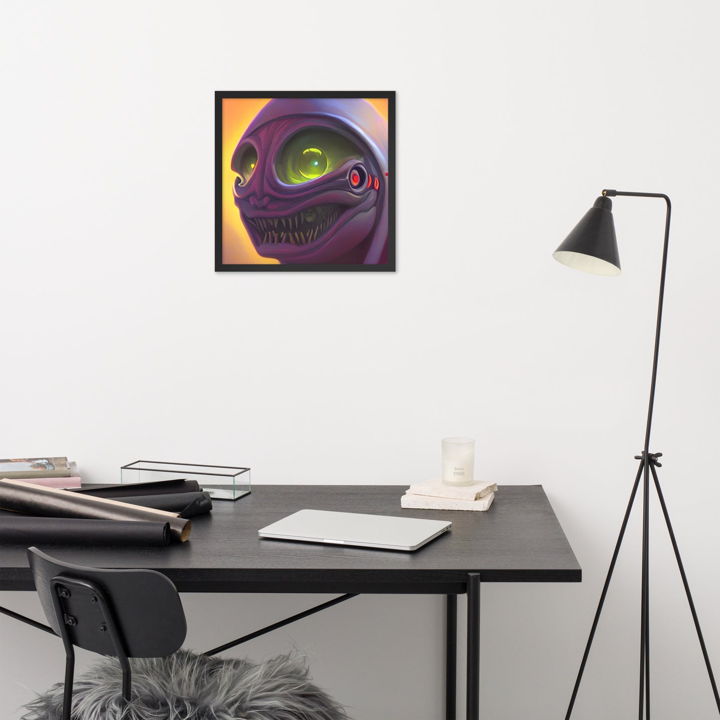 Framed photo paper poster Alien#1